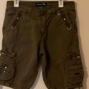 Stone Falcon Brown Cargo Utility‎ Shorts with Sturdy Design